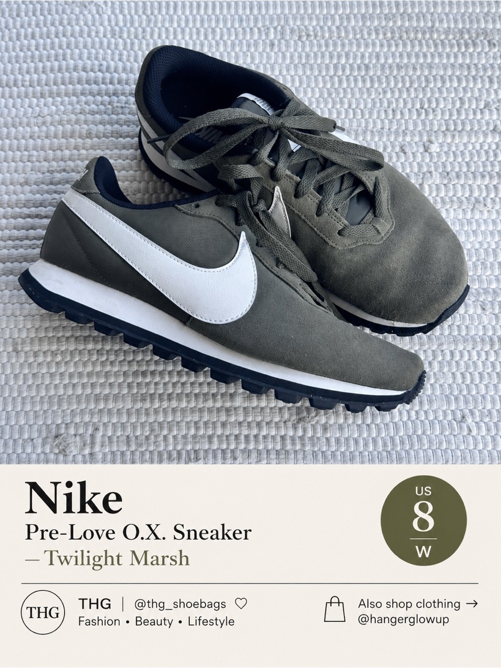 Nike Pre-Love O.X. Twilight Marsh Retro Runner Sneakers Women’s US 8 Olive